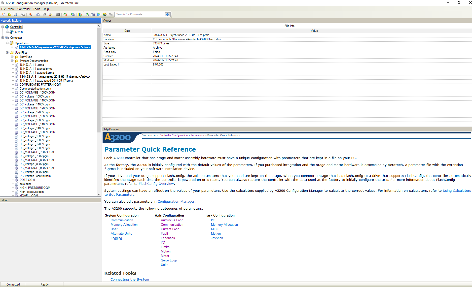 A3200 Config Manager